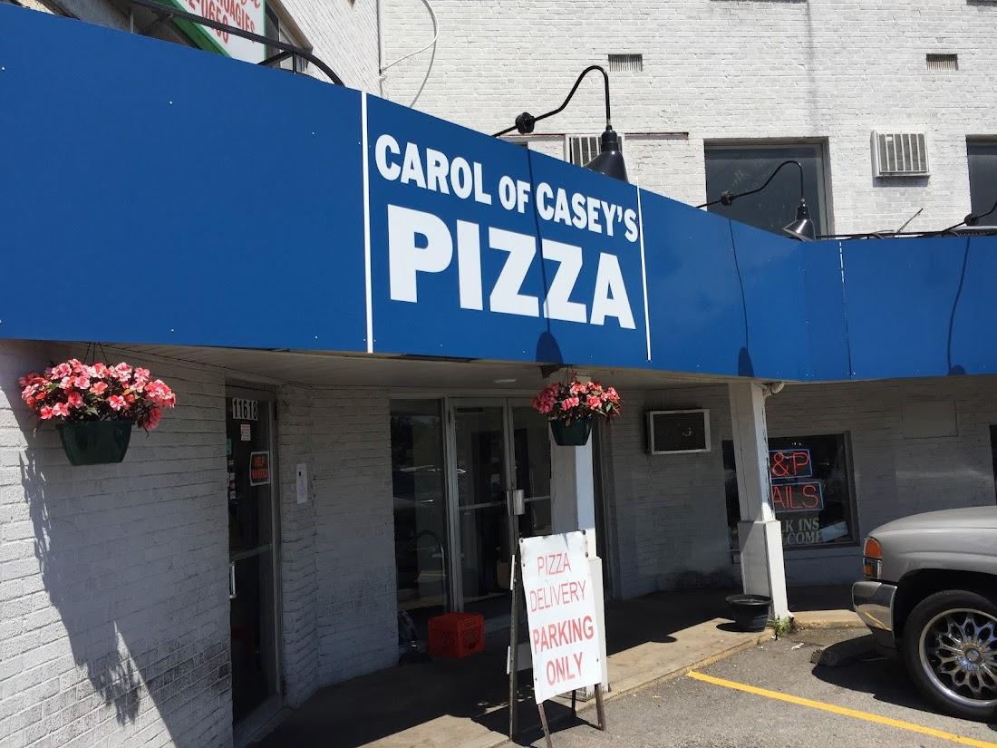 Carol of Caseys Pizza Shop Menu